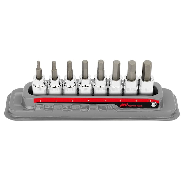 8 Piece 3/8 Inch Drive Metric Hex Bit Socket Set